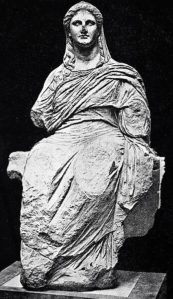 Classical greek - statue of Demeter, goddess of fertility of the soil
