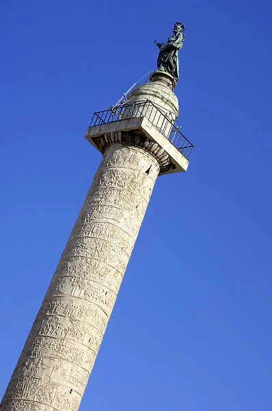 Classical Trajans Column Rome Italy