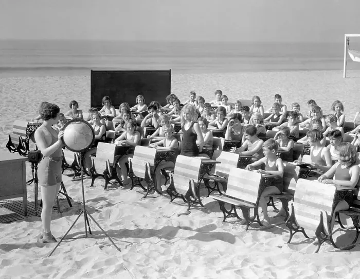 Framed Print : Classroom on the Beach Framed Print : Classroom on the Beach