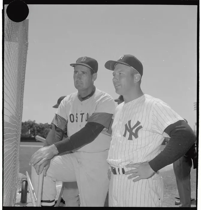 Framed Print : Classy Portrait of Mickey Mantle and Ted Williams in Uniform Framed Print : Classy Portrait of Mickey Mantle and Ted Williams in Uniform