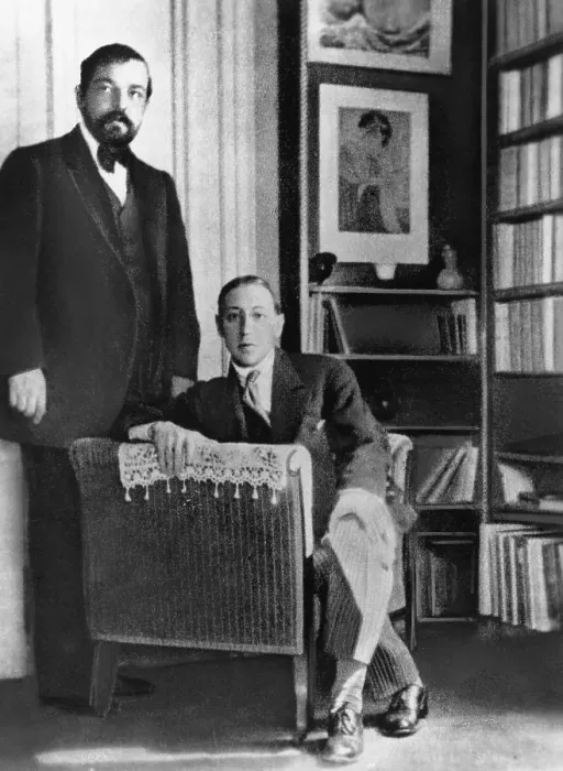 Framed Print : Claude Debussy and Igor Stravinsky