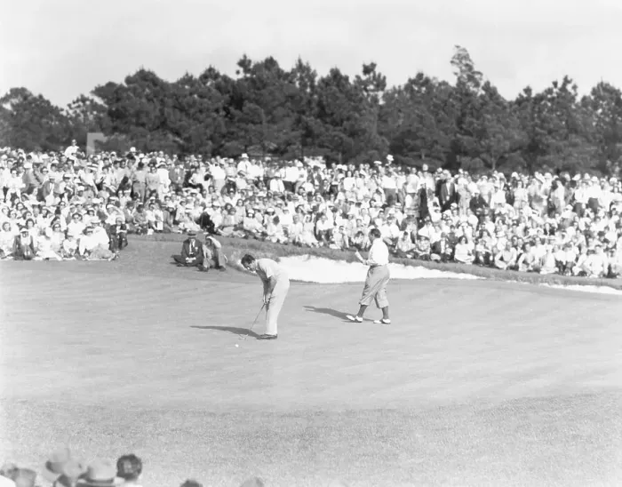 Framed Print : Claude Harmon Putting At Masters Framed Print : Claude Harmon Putting At Masters