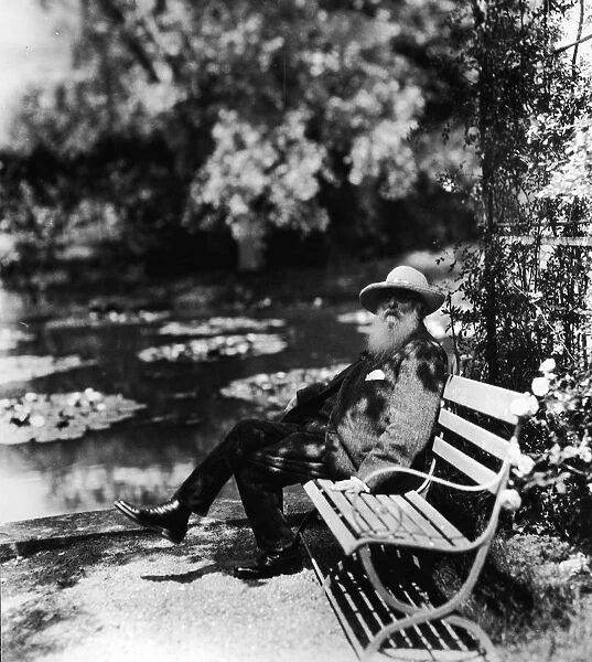 Claude Monet Sitting On Park Bench