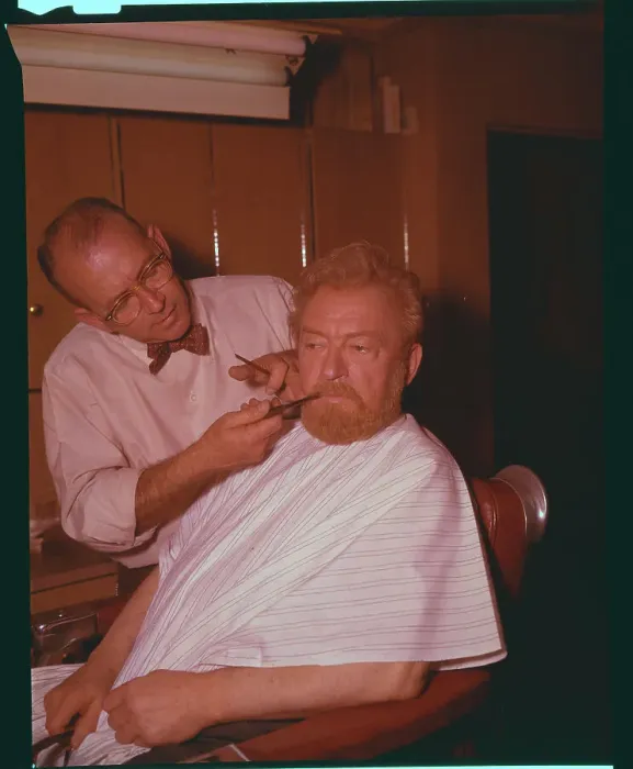 Framed Print : Claude Rains Getting His Hair Dyed Framed Print : Claude Rains Getting His Hair Dyed