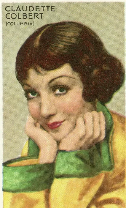 Framed Print : Claudette Colbert, Champions of Screen & Stage, collectible Gallaher cigarette card, 1935 Framed Print : Claudette Colbert, Champions of Screen & Stage, collectible Gallaher cigarette card, 1935