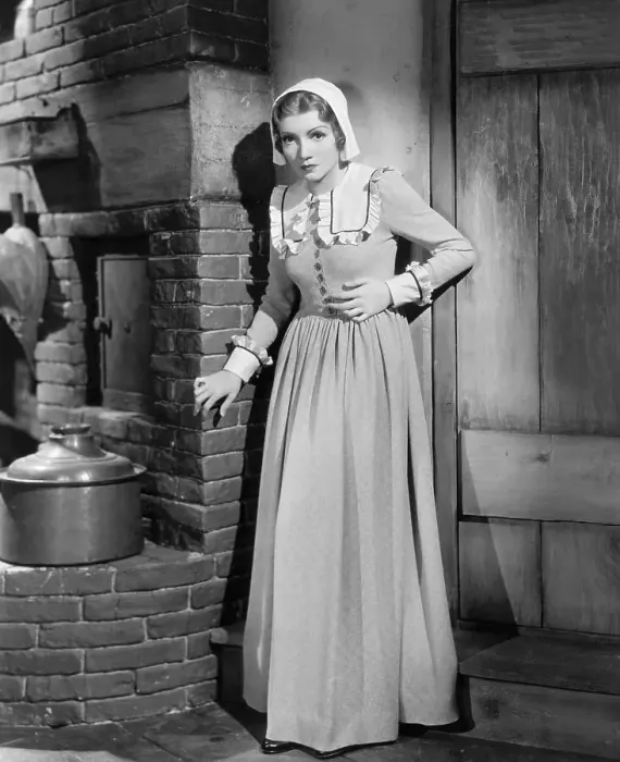 Framed Print : Claudette Colbert Dressed As Puritan Framed Print : Claudette Colbert Dressed As Puritan