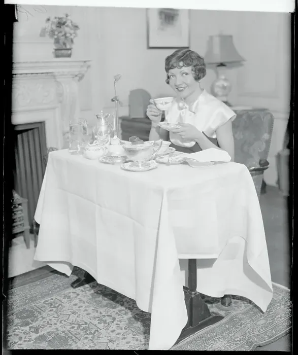Framed Print : Claudette Colbert Enjoying Her Breakfast Framed Print : Claudette Colbert Enjoying Her Breakfast