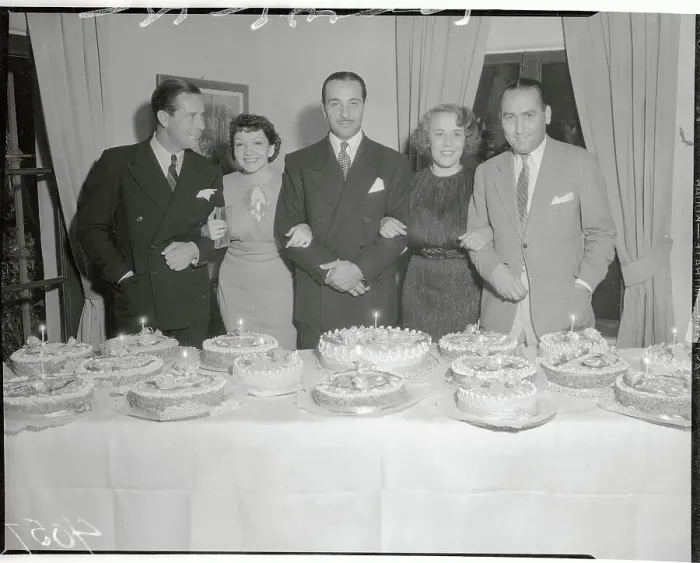 Framed Print : Claudette Colbert and Friends at Birthday Party Framed Print : Claudette Colbert and Friends at Birthday Party