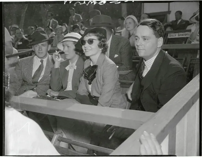 Framed Print : Claudette Colbert and Friends at Polo Match Framed Print : Claudette Colbert and Friends at Polo Match