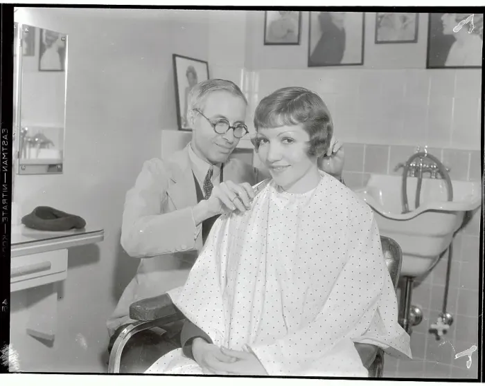 Framed Print : Claudette Colbert Getting Haircut Framed Print : Claudette Colbert Getting Haircut