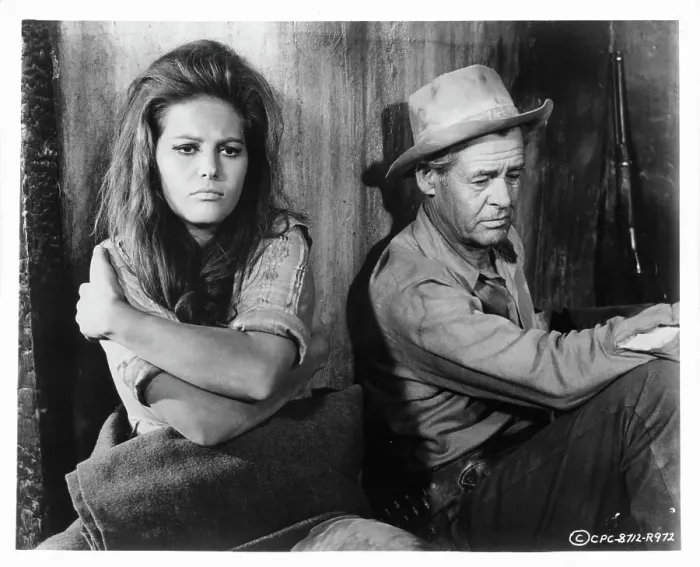 Framed Print : Claudia Cardinale And Robert Ryan In The Professionals Framed Print : Claudia Cardinale And Robert Ryan In The Professionals
