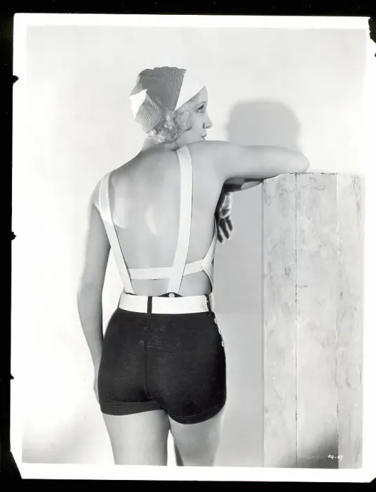 Framed Print : Claudia Dell Models Back Of Bathing Suit Framed Print : Claudia Dell Models Back Of Bathing Suit
