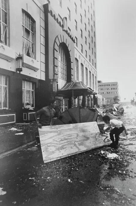 Framed Print : Cleaning Up After Hurricane Celia Framed Print : Cleaning Up After Hurricane Celia