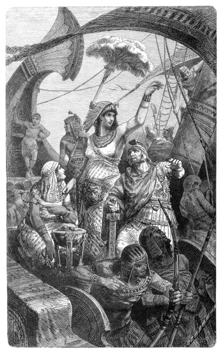 Framed Print : Cleopatra during the battle of Actium, 31 BC Framed Print : Cleopatra during the battle of Actium, 31 BC