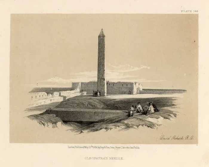 Framed Print : Cleopatras Needle, Luxor Obelisk, Egypt, 19th Century Framed Print : Cleopatras Needle, Luxor Obelisk, Egypt, 19th Century