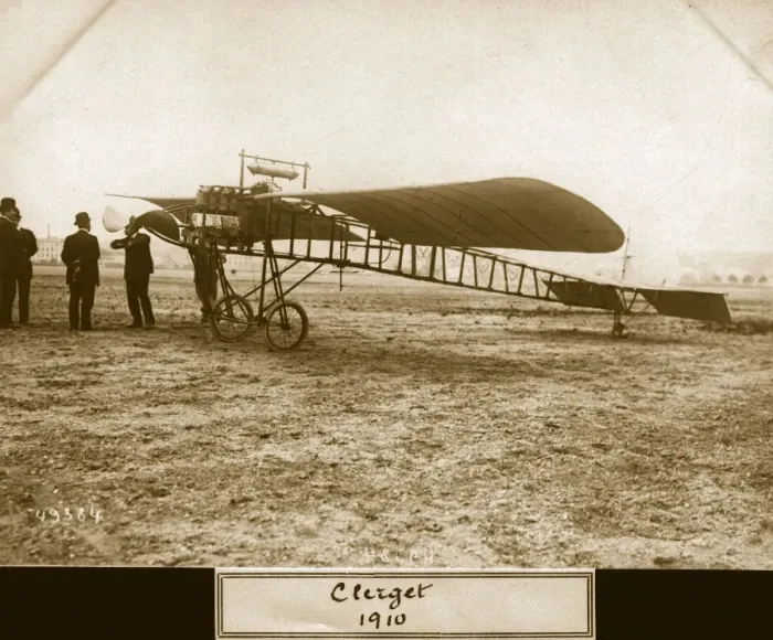Framed Print : Clerget. 17th October 1910: A monoplane and a group of onlookers Framed Print : Clerget. 17th October 1910: A monoplane and a group of onlookers