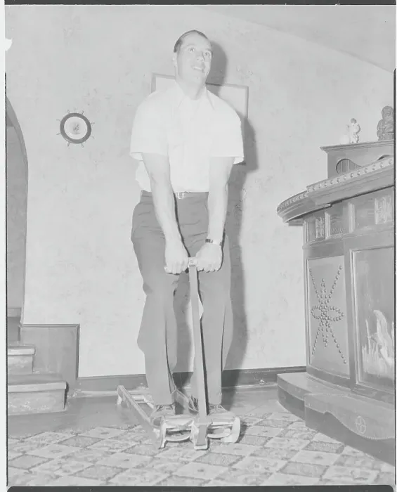 Framed Print : Cleveland Baseball Official Bob Feller Using Exercise Machine Framed Print : Cleveland Baseball Official Bob Feller Using Exercise Machine