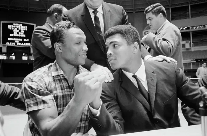 Framed Print : Cleveland Williams and Muhammad Ali Comparing Fists Framed Print : Cleveland Williams and Muhammad Ali Comparing Fists