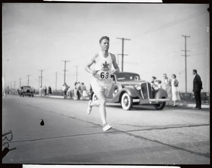 Framed Print : Cliff Bricker During Marathon Run at 1932 Olympics Framed Print : Cliff Bricker During Marathon Run at 1932 Olympics