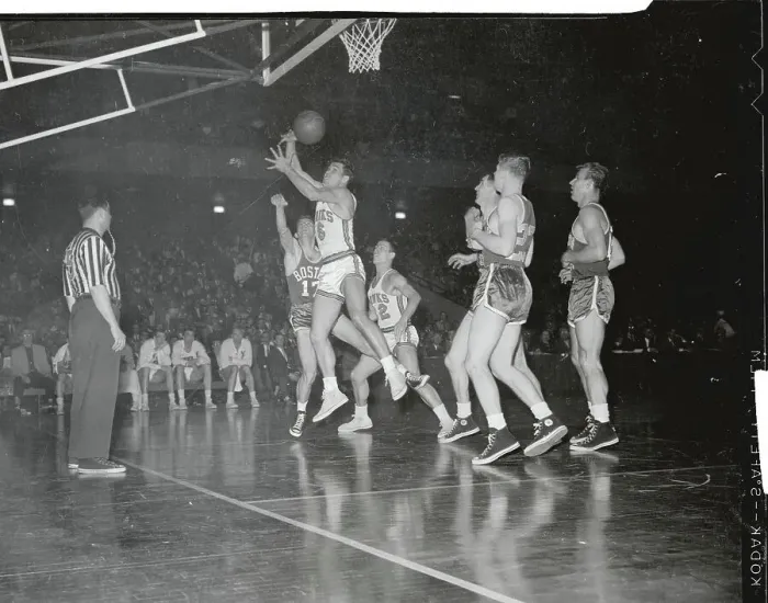 Framed Print : Cliff Hagen and Andy Phillip Fighting for Rebound Framed Print : Cliff Hagen and Andy Phillip Fighting for Rebound
