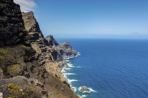 Cliffs near Casas de Tirma de San Nicolas, Artenara region, Gran Canaria, Canary Islands, Spain, Europe, PublicGround