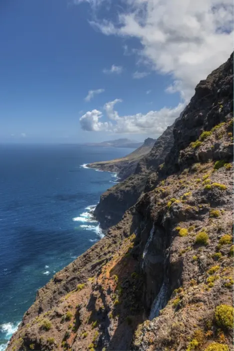 Framed Print : Cliffs near Casas de Tirma de San Nicolas, Artenara region, Gran Canaria, Canary Islands, Spain, Europe, PublicGround