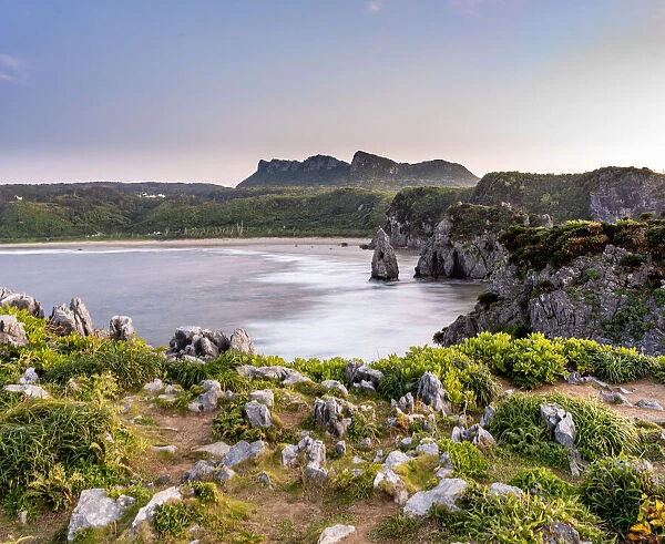 Cliffs in northern Okinawa in cape Hedo