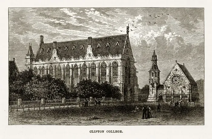Framed Print : Clifton College in Bristol, England Victorian Engraving, Circa 1840 Framed Print : Clifton College in Bristol, England Victorian Engraving, Circa 1840