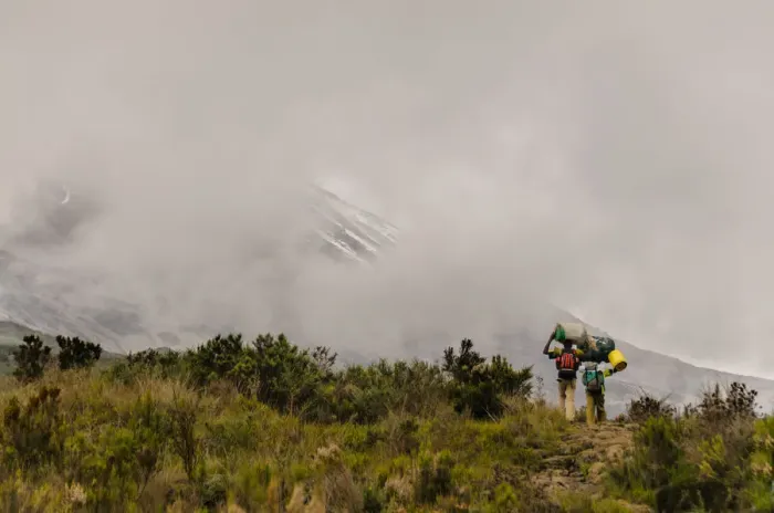 Framed Print : Climbing Kilimanjaro