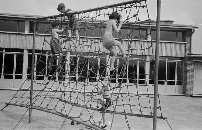 Framed Print : Climbing Net Framed Print : Climbing Net