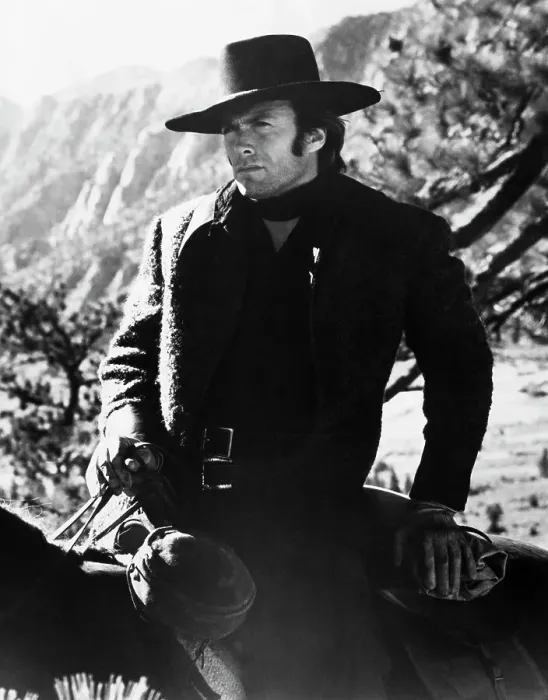 Framed Print : Clint Eastwood on Horseback Framed Print : Clint Eastwood on Horseback