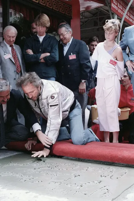 Framed Print : Clint Eastwood Puts Hand In Cement Framed Print : Clint Eastwood Puts Hand In Cement