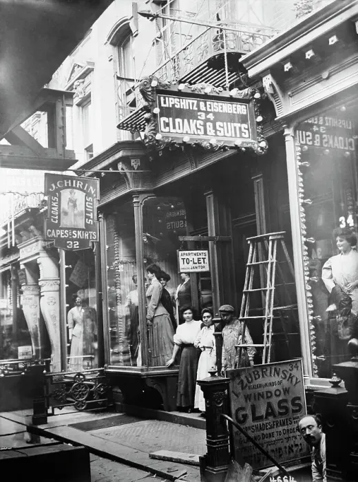 Framed Print : Cloak And Suit Shops With Signs