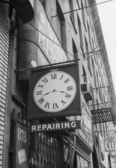 Framed Print : Clock on building side Framed Print : Clock on building side