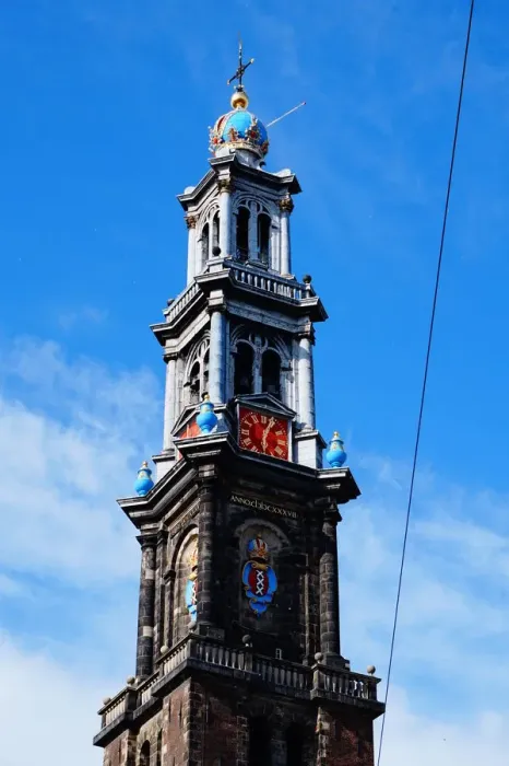 Framed Print : Clocktower Westerkerk, Amsterdam, Netherlands