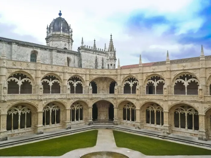 Framed Print : Cloister of Jeronimos Monastery in Lisbon Framed Print : Cloister of Jeronimos Monastery in Lisbon