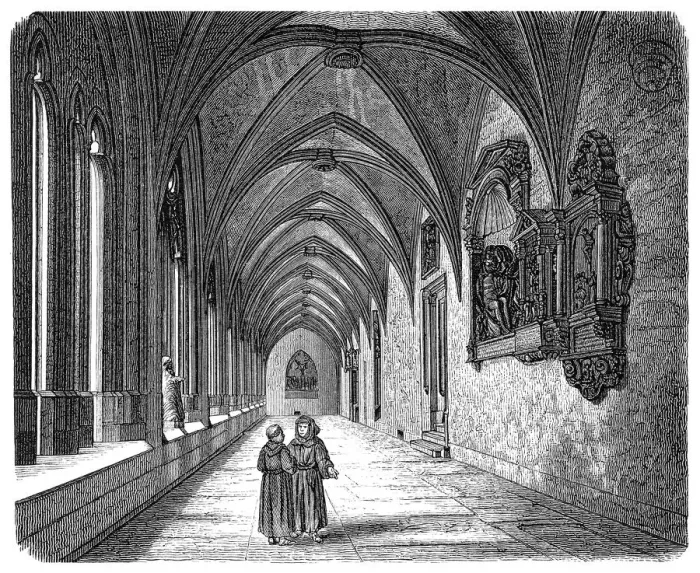 Framed Print : Cloister in Mainz Cathedral, Germany