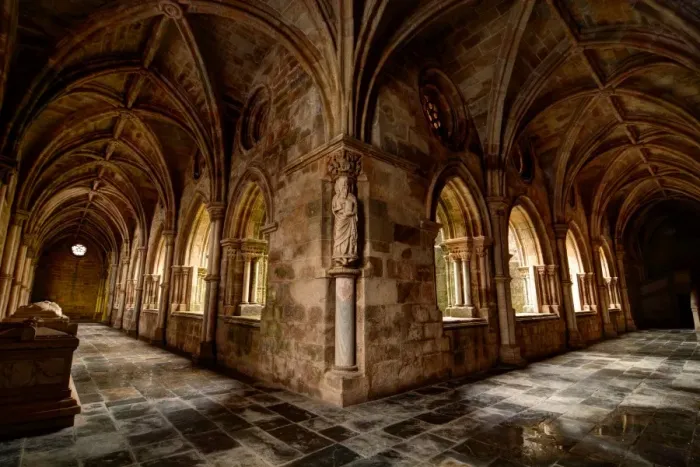 Framed Print : Cloisters of Evora Cathedral Framed Print : Cloisters of Evora Cathedral