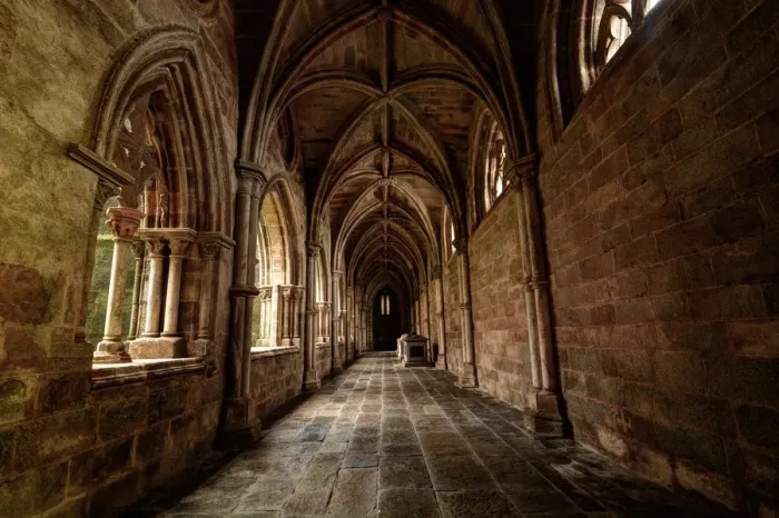 Framed Print : Cloisters of Evora Cathedral Framed Print : Cloisters of Evora Cathedral