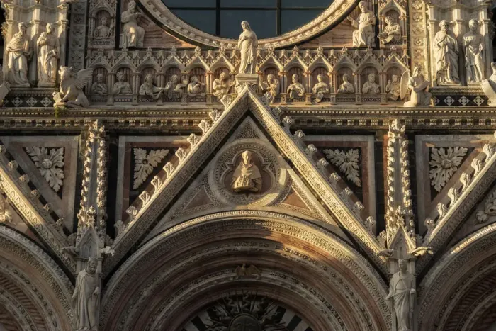 Framed Print : Close up front of Cathedral of Siena Framed Print : Close up front of Cathedral of Siena