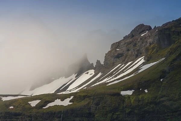 close up of iceland mountain landscape in Summer