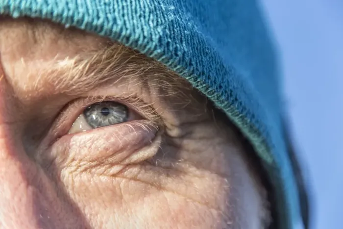 Framed Print : Close up of a mans eye outdoors Framed Print : Close up of a mans eye outdoors