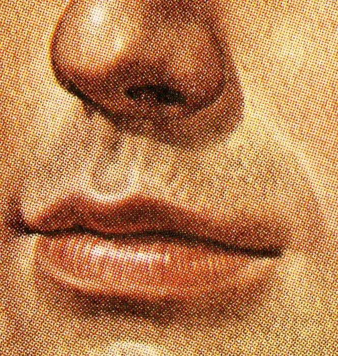 Framed Print : Close up of Mans Nose and Mouth Framed Print : Close up of Mans Nose and Mouth