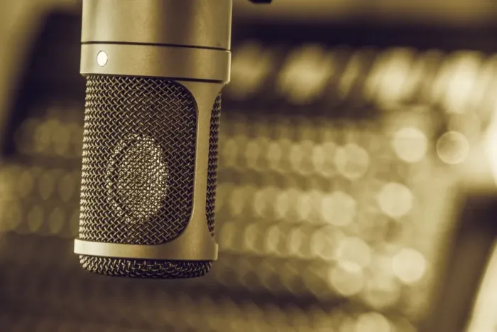 Framed Print : Close up of microphone Framed Print : Close up of microphone