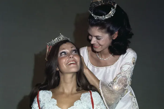 Framed Print : Close Up of Miss America 1973 Being Crowned Framed Print : Close Up of Miss America 1973 Being Crowned