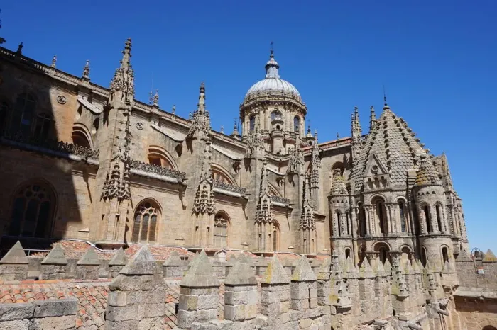 Framed Print : Close up on the New Cathedral of Salamanca, Spain Framed Print : Close up on the New Cathedral of Salamanca, Spain