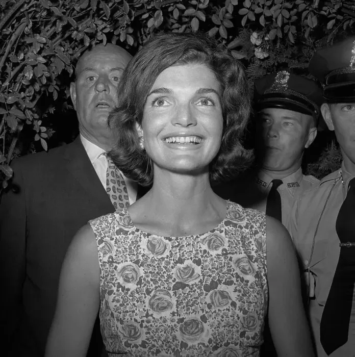 Framed Print : Close up Portrait of Jacqueline Kennedy Smiling Framed Print : Close up Portrait of Jacqueline Kennedy Smiling