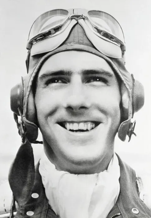 Framed Print : Close up Portrait of Pilot Thomas McGuire Framed Print : Close up Portrait of Pilot Thomas McGuire