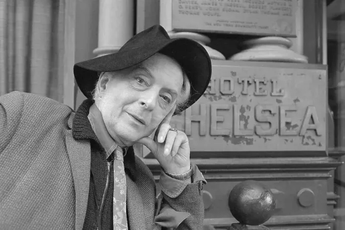 Framed Print : Close Up of Quentin Crisp Posing at Hotel Chelsea Framed Print : Close Up of Quentin Crisp Posing at Hotel Chelsea