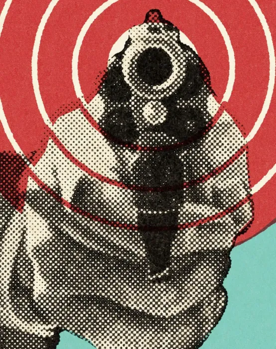 Framed Print : Close Range Handgun